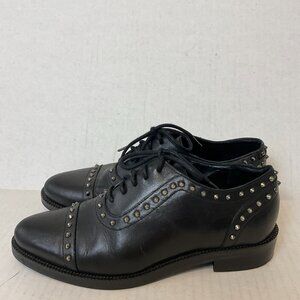 AllSaints Oxford Loafers 36 Black Spike Tie